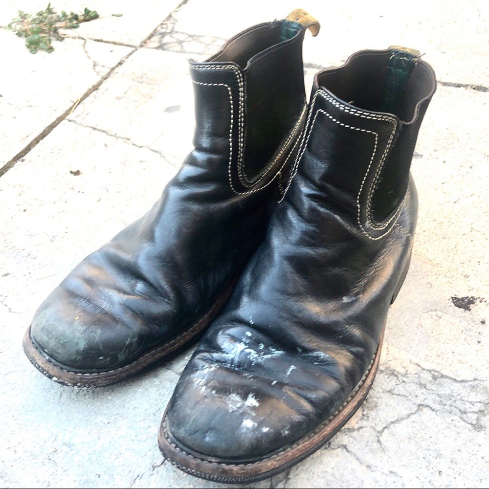 no.0007 interchange work chelsea boot black